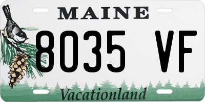 ME license plate 8035VF