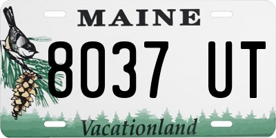 ME license plate 8037UT