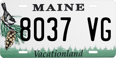 ME license plate 8037VG