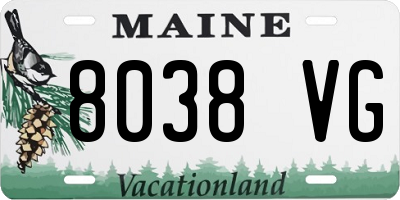 ME license plate 8038VG