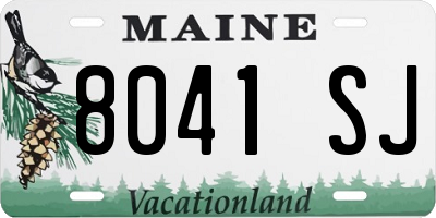 ME license plate 8041SJ