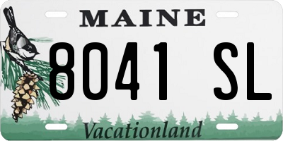 ME license plate 8041SL