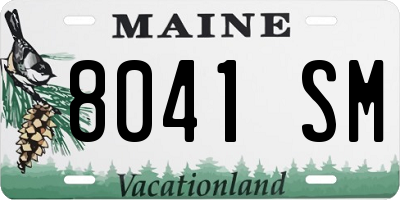 ME license plate 8041SM