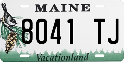 ME license plate 8041TJ