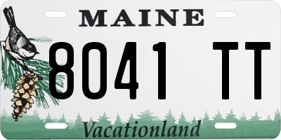ME license plate 8041TT