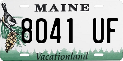 ME license plate 8041UF