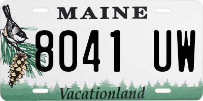 ME license plate 8041UW