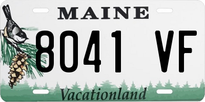 ME license plate 8041VF
