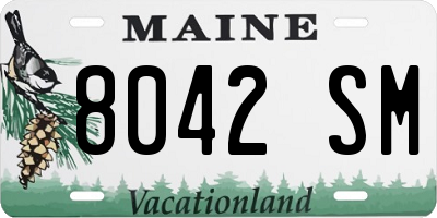 ME license plate 8042SM