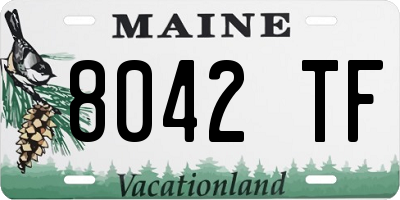 ME license plate 8042TF