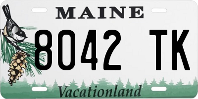 ME license plate 8042TK