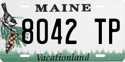 ME license plate 8042TP
