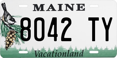 ME license plate 8042TY