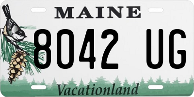 ME license plate 8042UG