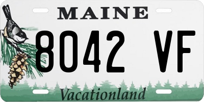 ME license plate 8042VF