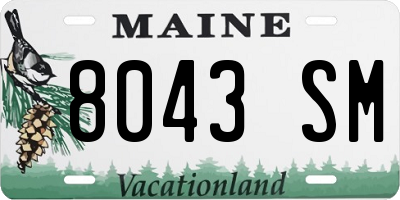 ME license plate 8043SM