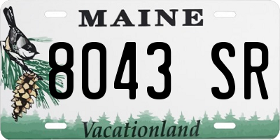 ME license plate 8043SR