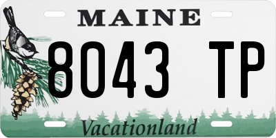 ME license plate 8043TP
