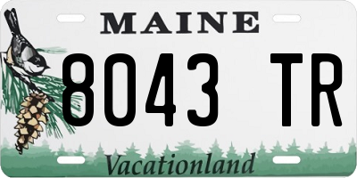 ME license plate 8043TR