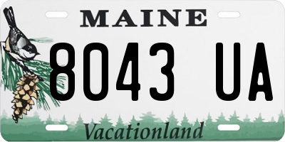 ME license plate 8043UA