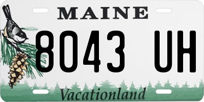 ME license plate 8043UH