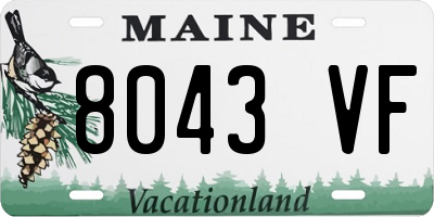 ME license plate 8043VF