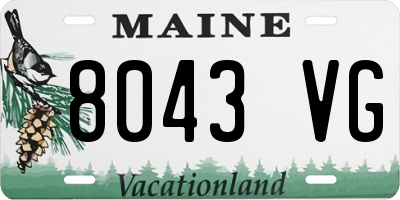 ME license plate 8043VG