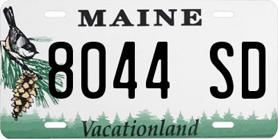 ME license plate 8044SD