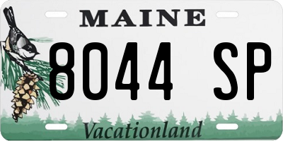 ME license plate 8044SP