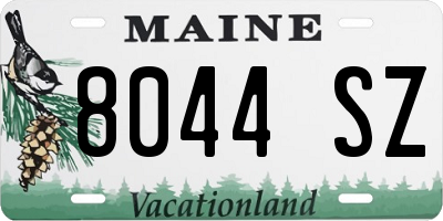 ME license plate 8044SZ