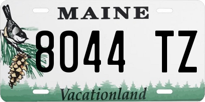 ME license plate 8044TZ