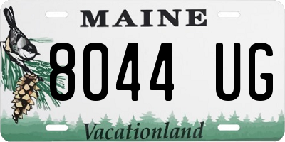 ME license plate 8044UG