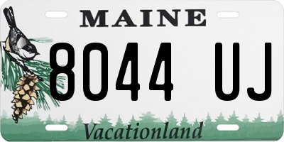 ME license plate 8044UJ