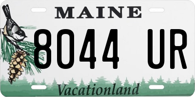 ME license plate 8044UR