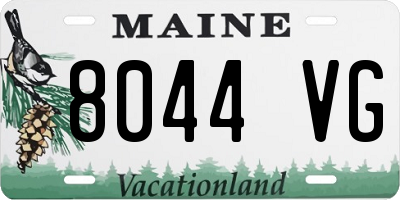 ME license plate 8044VG