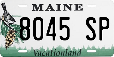 ME license plate 8045SP