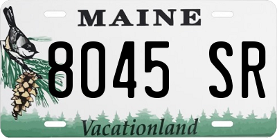 ME license plate 8045SR