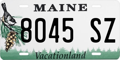 ME license plate 8045SZ