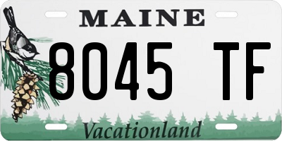 ME license plate 8045TF