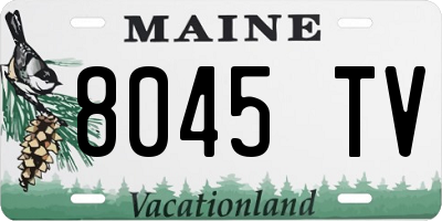 ME license plate 8045TV