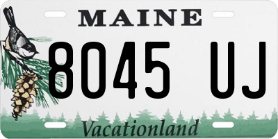 ME license plate 8045UJ
