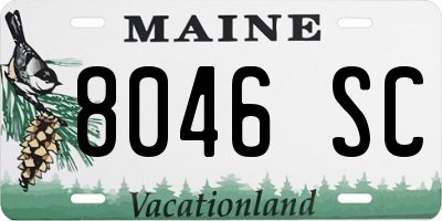 ME license plate 8046SC