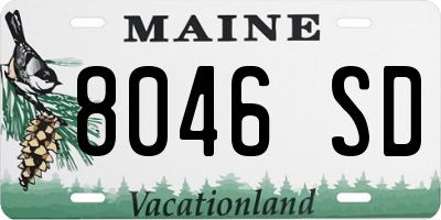 ME license plate 8046SD