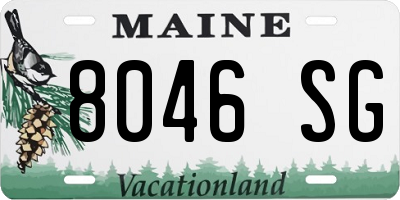 ME license plate 8046SG