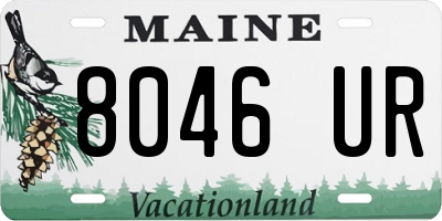 ME license plate 8046UR