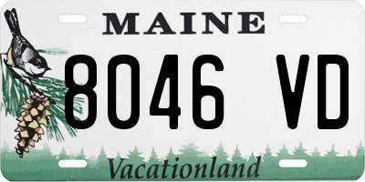 ME license plate 8046VD