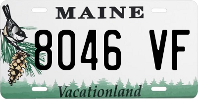 ME license plate 8046VF