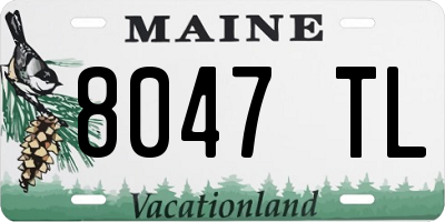 ME license plate 8047TL