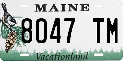 ME license plate 8047TM