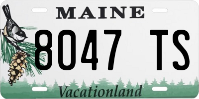 ME license plate 8047TS